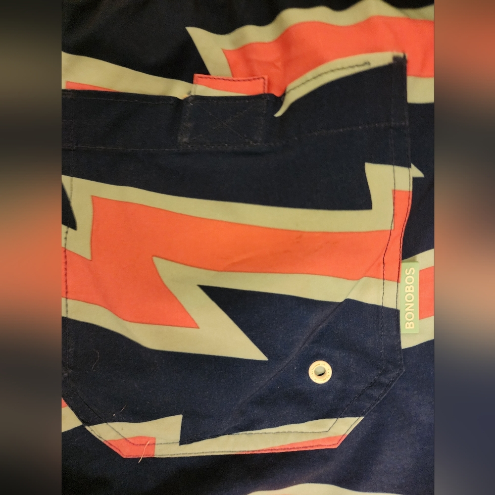 Bonobos Lightning Bolt Swim Trunks Men's Drawstring Board Shorts _ - Picture 5 of 6
